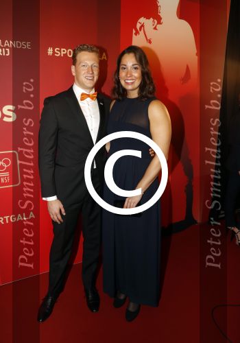 Amsterdam 21 december 2016
Sportman en sportvrouw van het jaar verkiezing tijdens het sportgala in de RAI.
Ranomi Kromowidjojo en partner Ferry Weertman