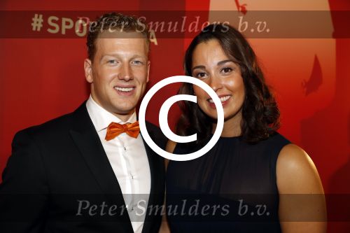 Amsterdam 21 december 2016
Sportman en sportvrouw van het jaar verkiezing tijdens het sportgala in de RAI.
Ranomi Kromowidjojo en partner Ferry Weertman