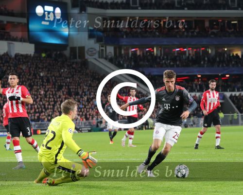 Eindhoven, 1 November 2016
4e wedstrijd voorronde Champions Leaugue seizoen 2016/2017
PSV-Bayern Munchen, eindstand 1-2
Remko Pasveer