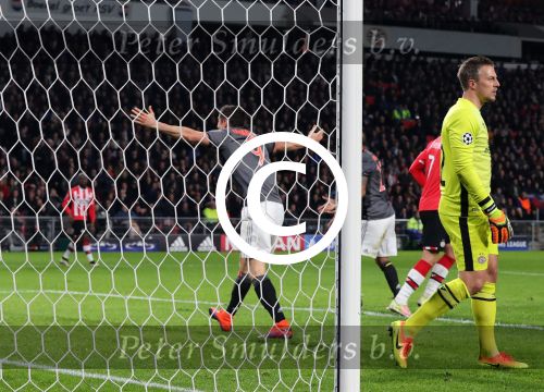 Eindhoven, 1 November 2016
4e wedstrijd voorronde Champions Leaugue seizoen 2016/2017
PSV-Bayern Munchen, eindstand 1-2
Remko Pasveer