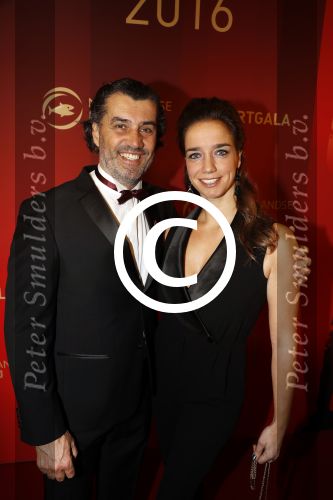 Amsterdam 21 december 2016
Sportman en sportvrouw van het jaar verkiezing tijdens het sportgala in de RAI.
Ron Berteling en partner
