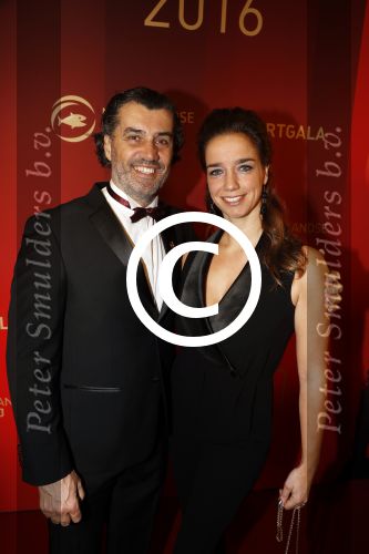 Amsterdam 21 december 2016
Sportman en sportvrouw van het jaar verkiezing tijdens het sportgala in de RAI.
Ron Berteling en partner