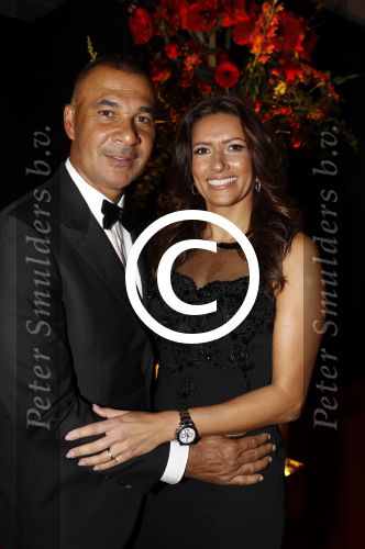 Amsterdam 21 december 2016
Sportman en sportvrouw van het jaar verkiezing tijdens het sportgala in de RAI. Ruud Gullit met vriendin Karin de Rooij