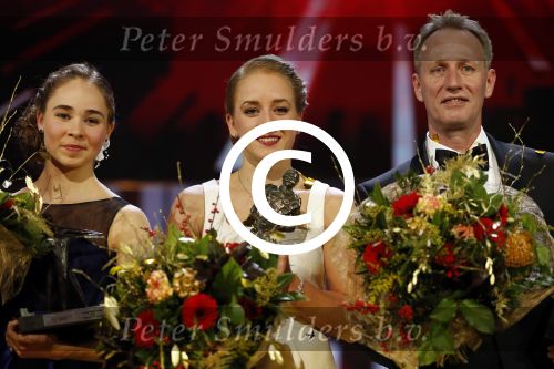 Amsterdam 21 december 2016
Sportman en sportvrouw van het jaar verkiezing tijdens het sportgala in de RAI. Lieke Sanne Vincent en moeder Gemma Wevers zijn aanwezig als Sanne sportvrouw van het jaar wordt