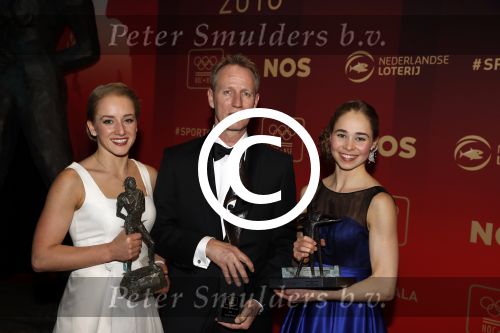 Amsterdam 21 december 2016
Sportman en sportvrouw van het jaar verkiezing tijdens het sportgala in de RAI. Lieke Sanne Vincent en moeder Gemma Wevers zijn aanwezig als Sanne sportvrouw van het jaar wordt