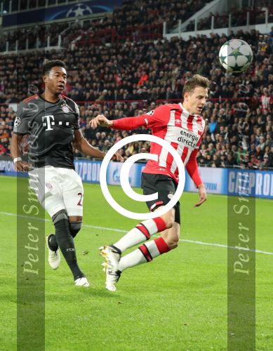 Eindhoven, 1 November 2016
4e wedstrijd voorronde Champions Leaugue seizoen 2016/2017
PSV-Bayern Munchen, eindstand 1-2
Santiago Arias en David Alaba