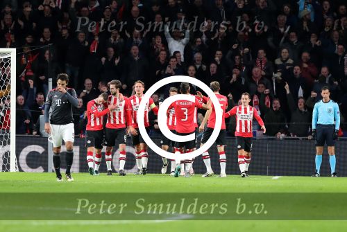 Eindhoven, 1 November 2016
4e wedstrijd voorronde Champions Leaugue seizoen 2016/2017
PSV-Bayern Munchen, eindstand 1-2