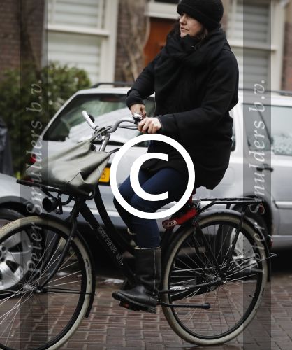 Amsterdam 7 januari 2016
Susan Visser op de fiets in de kou