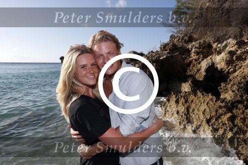 Curacao San Juan 5 januari 2017
Thomas Berge met zijn nieuwe vriendin Cassidy Roeks op vakantie op curacao.