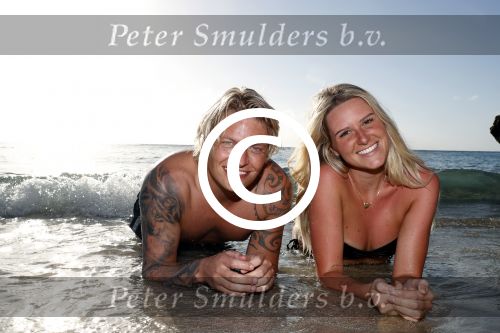 Curacao San Juan 5 januari 2017
Thomas Berge met zijn nieuwe vriendin Cassidy Roeks op vakantie op curacao.