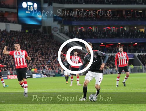 Eindhoven, 1 November 2016
4e wedstrijd voorronde Champions Leaugue seizoen 2016/2017
PSV-Bayern Munchen, eindstand 1-2
Thomas Muller staat buitenspel