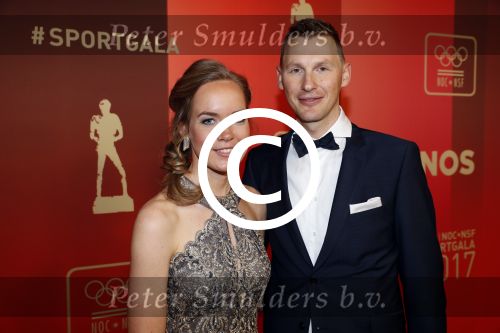 Amsterdam 19 december 2017 
Sportgala in de Rai. Sportman en sportvrouw van het jaar verkiezing. 
Anna v d Bregge met en zonder partner