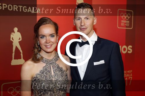 Amsterdam 19 december 2017 
Sportgala in de Rai. Sportman en sportvrouw van het jaar verkiezing. 
Anna v d Bregge met en zonder partner