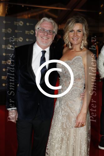 Amsterdam 12 oktober 2017 
Uitreiking televizierring in het afas live theater. Annette Barlo met man Frank Timmer