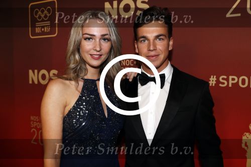 Amsterdam 19 december 2017 
Sportgala in de Rai. Sportman en sportvrouw van het jaar verkiezing. Dylan Groenewegen met vriendin