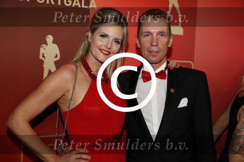 Amsterdam 19 december 2017 
Sportgala in de Rai. Sportman en sportvrouw van het jaar verkiezing. Eric Dekker met vriendin
