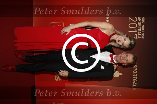 Amsterdam 19 december 2017 
Sportgala in de Rai. Sportman en sportvrouw van het jaar verkiezing. Eric Dekker met vriendin