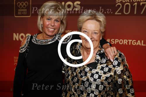 Amsterdam 19 december 2017 
Sportgala in de Rai. Sportman en sportvrouw van het jaar verkiezing. Erica Terpstra met manager Margriet Zeegers