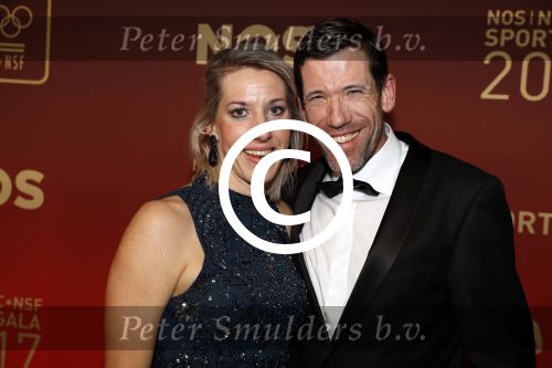 Amsterdam 19 december 2017 
Sportgala in de Rai. Sportman en sportvrouw van het jaar verkiezing. Gianni Romme met vriendin