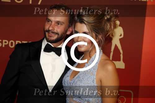 Amsterdam 19 december 2017 
Sportgala in de Rai. Sportman en sportvrouw van het jaar verkiezing. Joost Luiten met vriendin