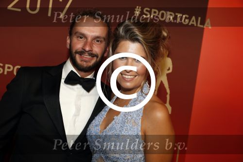 Amsterdam 19 december 2017 
Sportgala in de Rai. Sportman en sportvrouw van het jaar verkiezing. Joost Luiten met vriendin