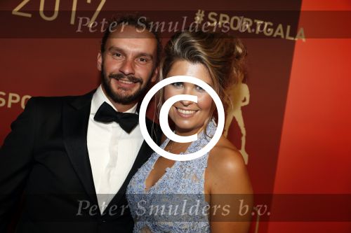Amsterdam 19 december 2017 
Sportgala in de Rai. Sportman en sportvrouw van het jaar verkiezing. Joost Luiten met vriendin