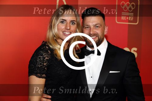 Amsterdam 19 december 2017 
Sportgala in de Rai. Sportman en sportvrouw van het jaar verkiezing. Marit Bouwmeester en partner Diederick van der Welle
