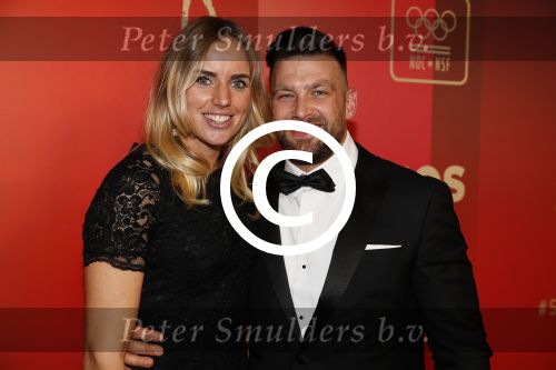 Amsterdam 19 december 2017 
Sportgala in de Rai. Sportman en sportvrouw van het jaar verkiezing. Marit Bouwmeester en partner Diederick van der Welle