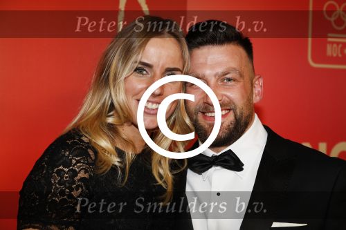 Amsterdam 19 december 2017 
Sportgala in de Rai. Sportman en sportvrouw van het jaar verkiezing. Marit Bouwmeester en partner Diederick van der Welle