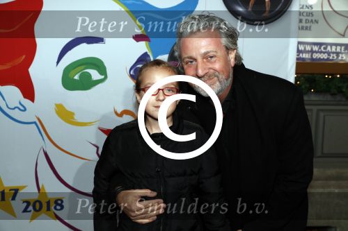 Amsterdam 21 december 2017
Premiere kerstcircus in Carre. Mark Teurlings met dochter Cleonice