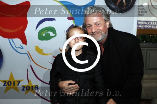 Amsterdam 21 december 2017
Premiere kerstcircus in Carre. Mark Teurlings met dochter Cleonice