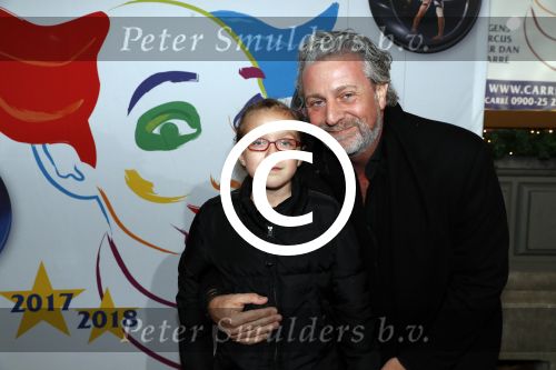 Amsterdam 21 december 2017
Premiere kerstcircus in Carre. Mark Teurlings met dochter Cleonice