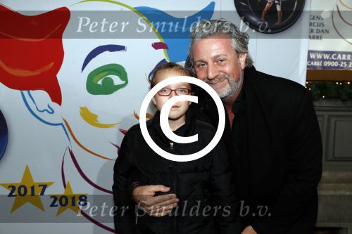 Amsterdam 21 december 2017
Premiere kerstcircus in Carre. Mark Teurlings met dochter Cleonice