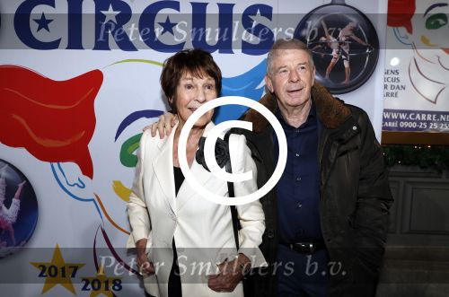 Amsterdam 21 december 2017
Premiere kerstcircus in Carre. Mies Bouwman met Frits Barend
