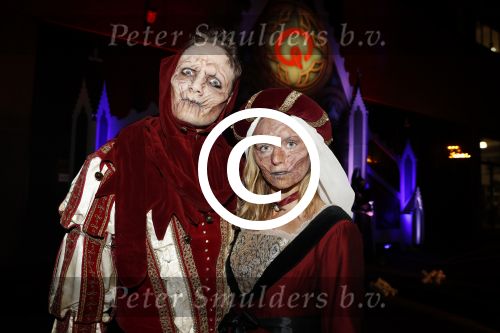 Amsterdam 31 oktober 2017
Halloween party van Q music. Pip Pellens en vriend Pim Wessels