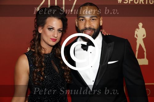 Amsterdam 19 december 2017 
Sportgala in de Rai. Sportman en sportvrouw van het jaar verkiezing. Roy Meyer met zijn vriendin Doree