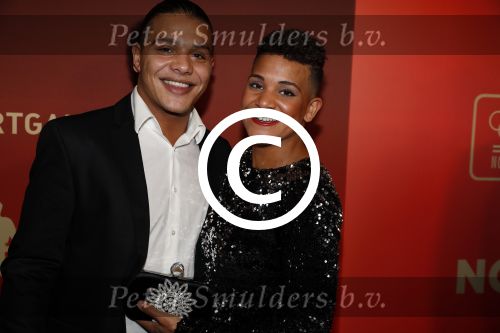 Amsterdam 19 december 2017 
Sportgala in de Rai. Sportman en sportvrouw van het jaar verkiezing. Shanice van de Sanden

 met broer
