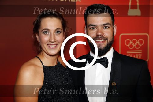 Amsterdam 19 december 2017 
Sportgala in de Rai. Sportman en sportvrouw van het jaar verkiezing. Sjinkie Knegt met vriendin