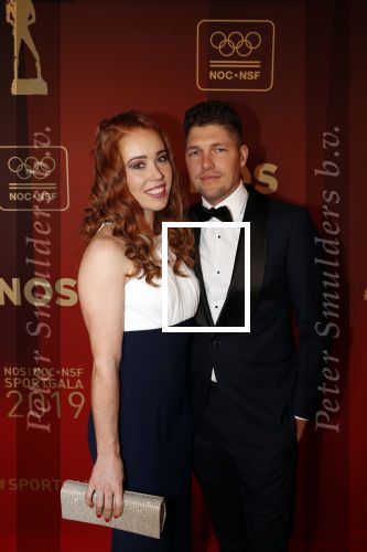 Amsterdam 18 december 2019
Sportman/ sportvrouw van het jaar gala in AFAS live ( Sportgala)
Antoinette de Jong met partner