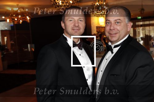 Den Haag 16 december 2019
De society lunch in hotel crown plaza . Dennis Vos met compagnon Ron Stafleu