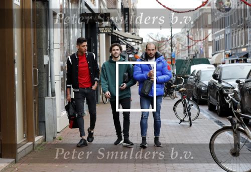 Amsterdam 9 december 2019
Ajax speler Edson Alvarez en zijn manager Nathan v Kooperen en een vriend op de pc hooftstraat.