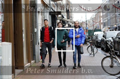 Amsterdam 9 december 2019
Ajax speler Edson Alvarez en zijn manager Nathan v Kooperen en een vriend op de pc hooftstraat.