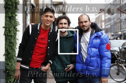 Amsterdam 9 december 2019
Ajax speler Edson Alvarez en zijn manager Nathan v Kooperen en een vriend op de pc hooftstraat.