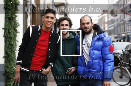 Amsterdam 9 december 2019
Ajax speler Edson Alvarez en zijn manager Nathan v Kooperen en een vriend op de pc hooftstraat.