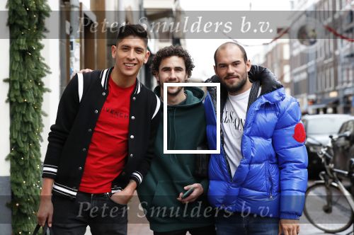 Amsterdam 9 december 2019
Ajax speler Edson Alvarez en zijn manager Nathan v Kooperen en een vriend op de pc hooftstraat.