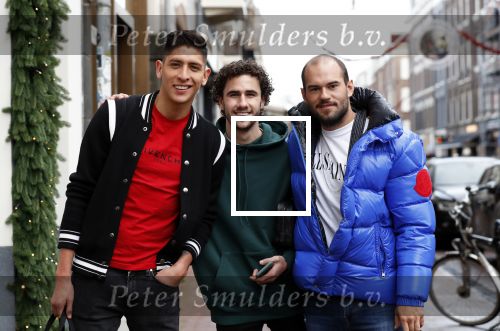 Amsterdam 9 december 2019
Ajax speler Edson Alvarez en zijn manager Nathan v Kooperen en een vriend op de pc hooftstraat.