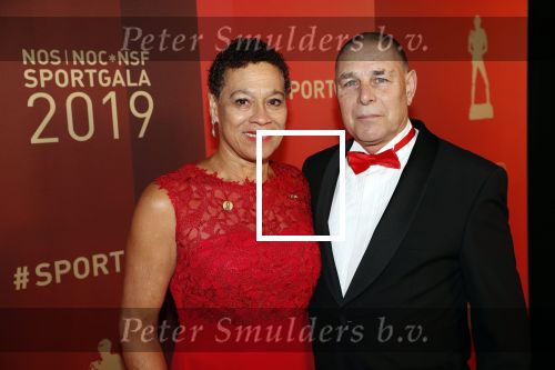 Amsterdam 18 december 2019
Sportman/ sportvrouw van het jaar gala in AFAS live ( Sportgala)
Enith Brigitha met man