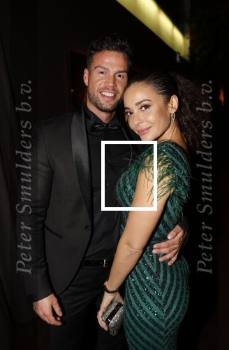 Amsterdam 12 december 2019
Luxury fair LXRY in de rai. Fajah Lourens met haar nieuwe vriend Daan