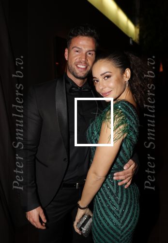 Amsterdam 12 december 2019
Luxury fair LXRY in de rai. Fajah Lourens met haar nieuwe vriend Daan