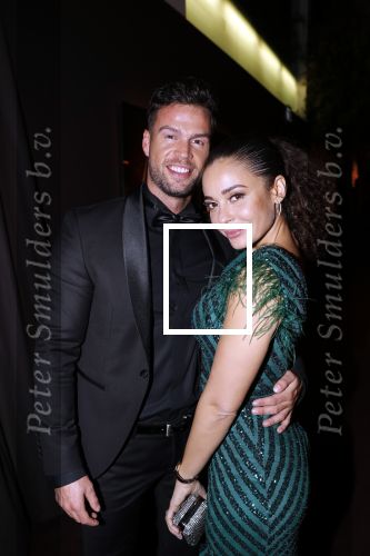 Amsterdam 12 december 2019
Luxury fair LXRY in de rai. Fajah Lourens met haar nieuwe vriend Daan